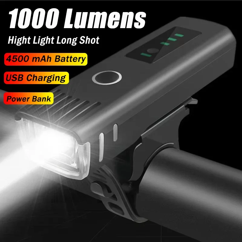 Rechargeable Bicycle Headlight 1000 Lumen - 1000 Lümen Bisiklet Ön Farı Parlak