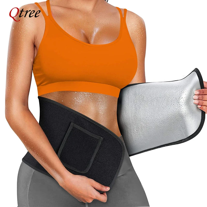 Sweat Waist Trainer Belt Neoprene - Qtree Bel Cincher Vücut Şekillendirici Wrap