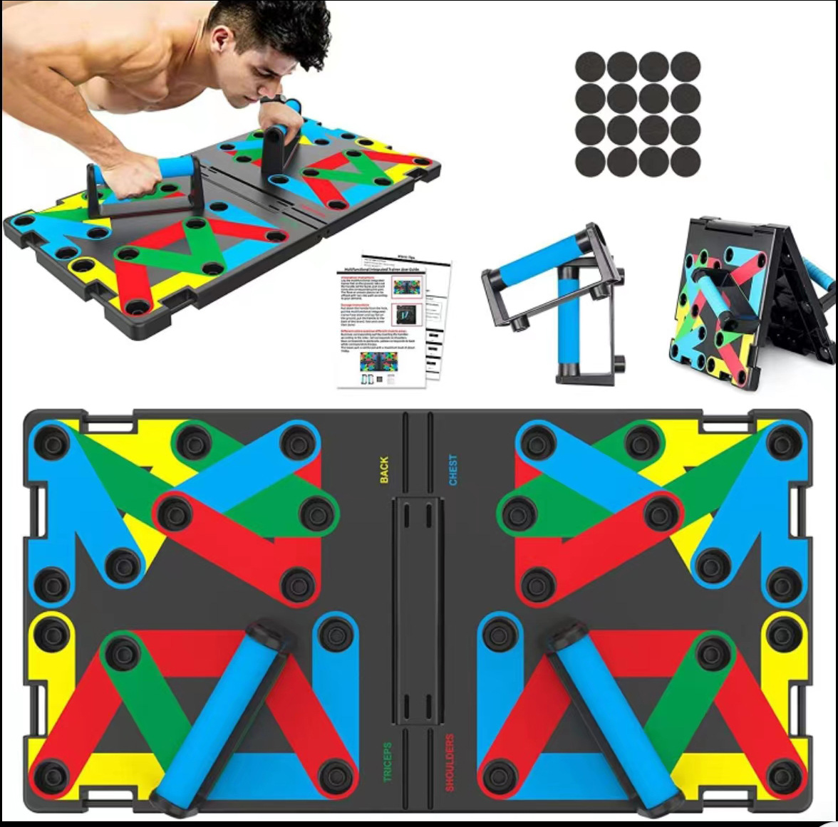 Push Up Board Foldable Multi Function - Çok fonksiyonlu Katlanabilir Şınav Tahtası Taşınabilir
