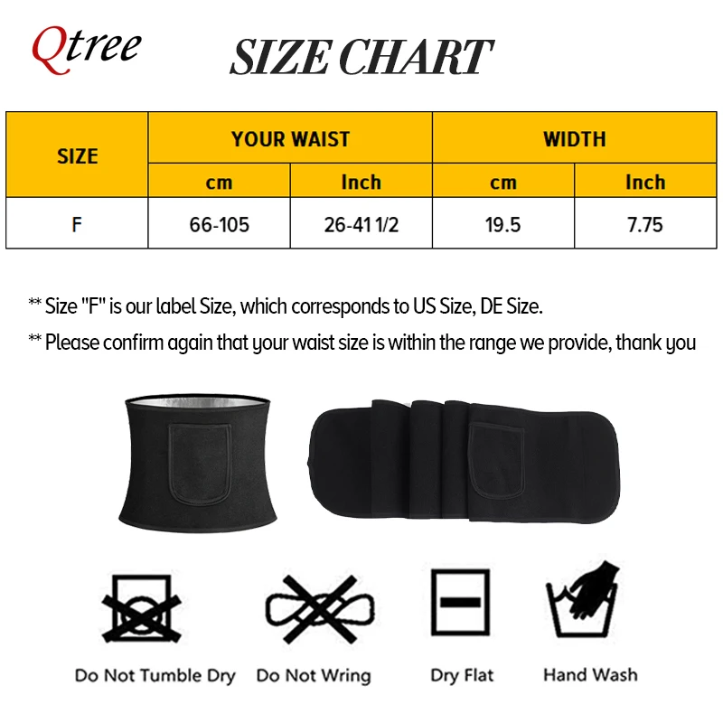 Qtree Bel Cincher Vücut Şekill - Sweat Waist Trainer Belt Neoprene incelemesi ve fiyatı