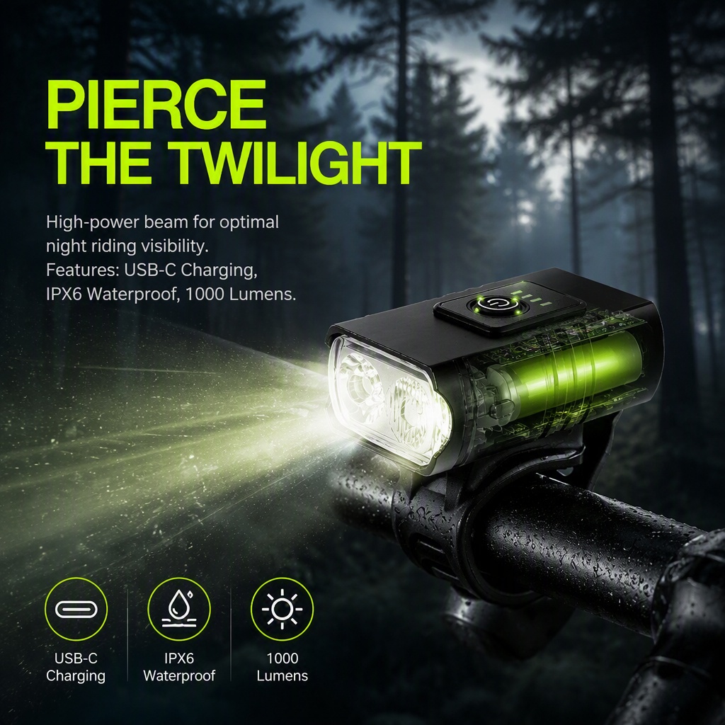 Bisiklet Lambası USB Şarj Edil - Rechargeable Bicycle Headlight 1000 Lumen incelemesi ve fiyatı